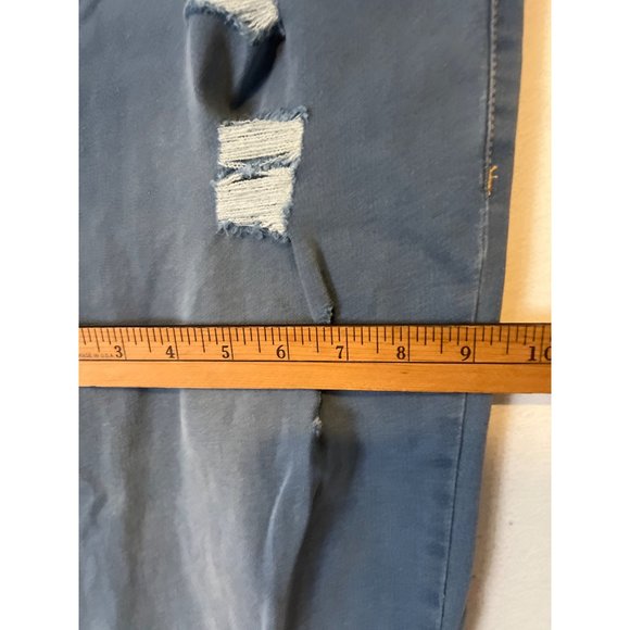 BoohooMAN Mens Jeans Size 40 Skinny Raw Hem Distressed Button Fly Blue Mzz33842 - Picture 7 of 13
